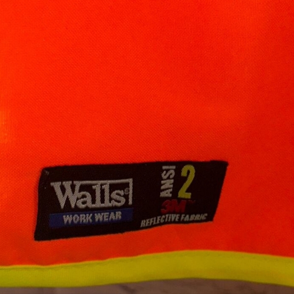 NEW W TAG 3M Walls utility safty ORANGE vest men's Size : medium - Picture 8 of 9